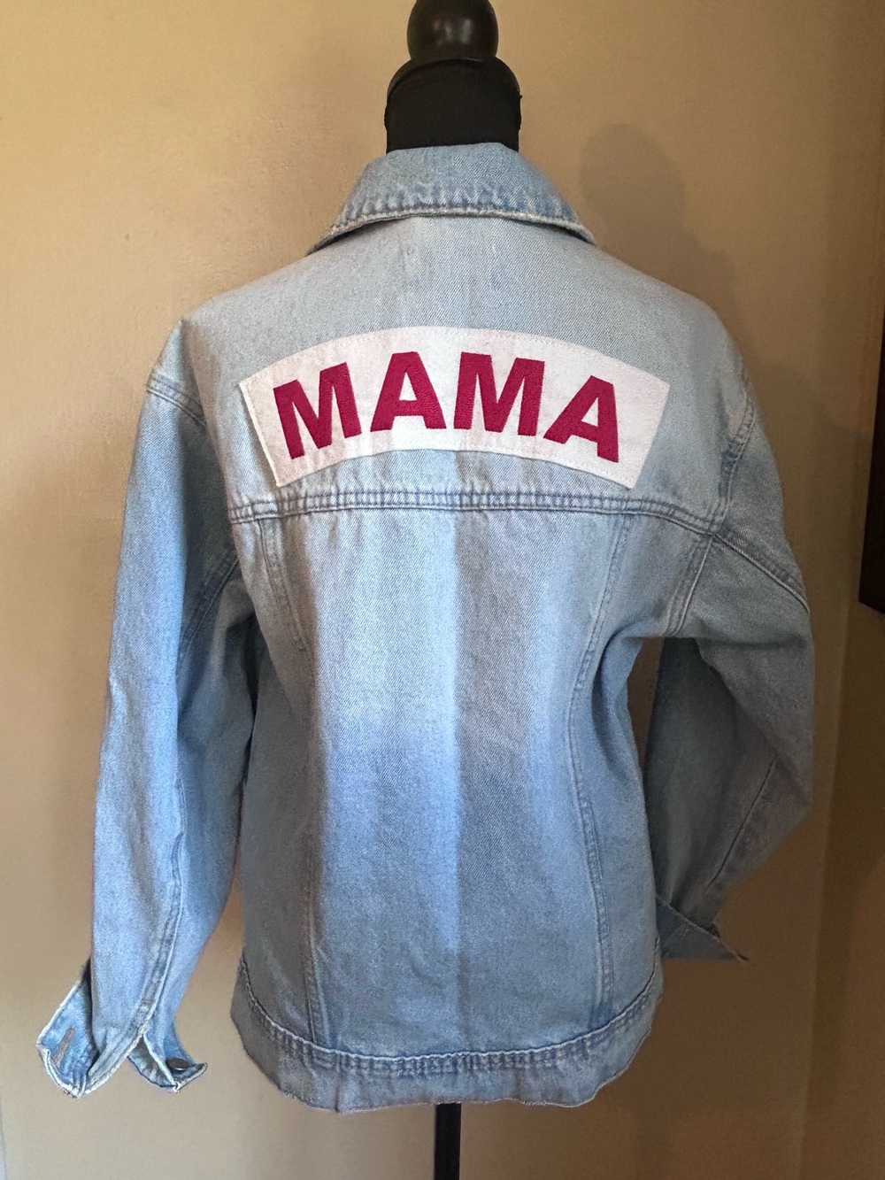 Ingrid & Isabel MAMA Denim Maternity Jean Jacket Light Wash Sz S/M